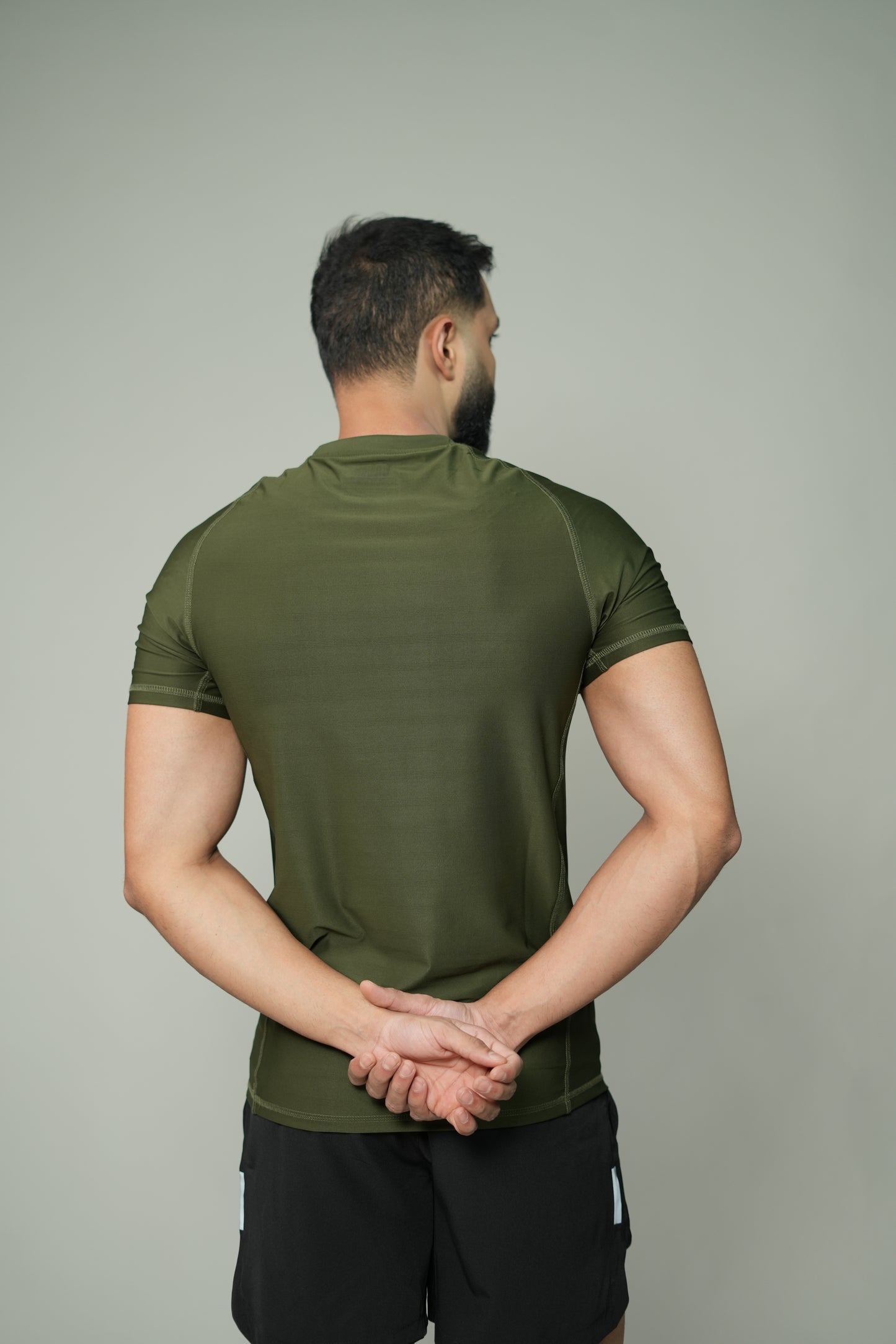 Olive Muscle Fit Performance T-shirt