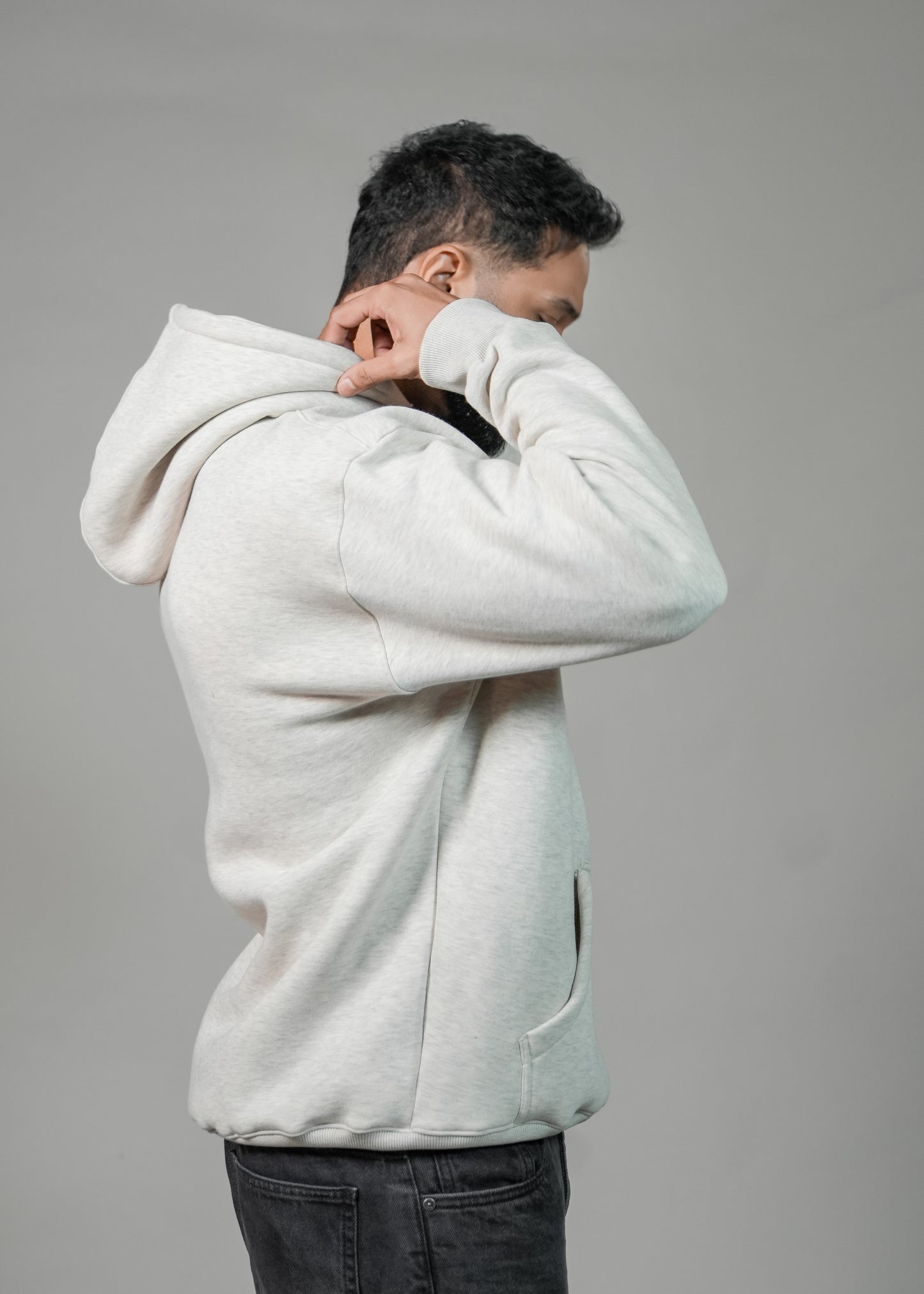 Grey Heavy Essentials Hoodie