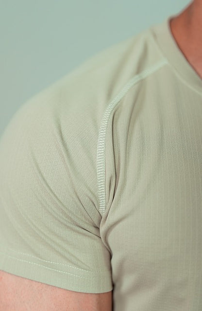 Beige Muscle Fit Performance T-shirt