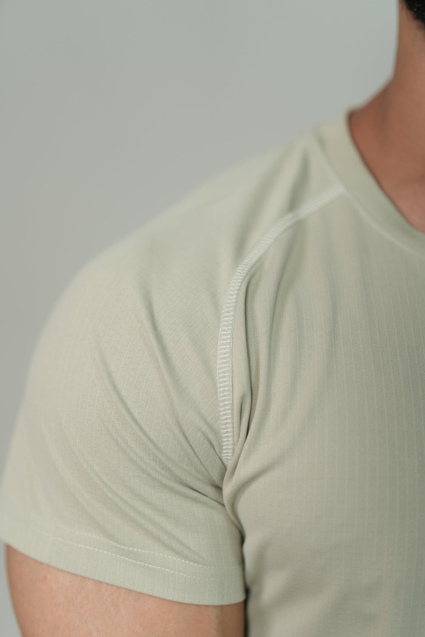 Beige Muscle Fit Performance T-shirt