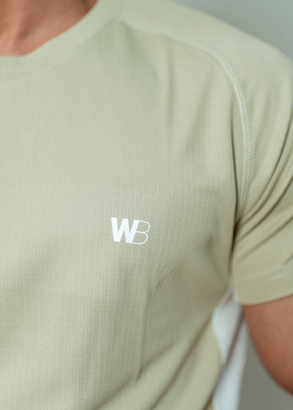 Beige Muscle Fit Performance T-shirt