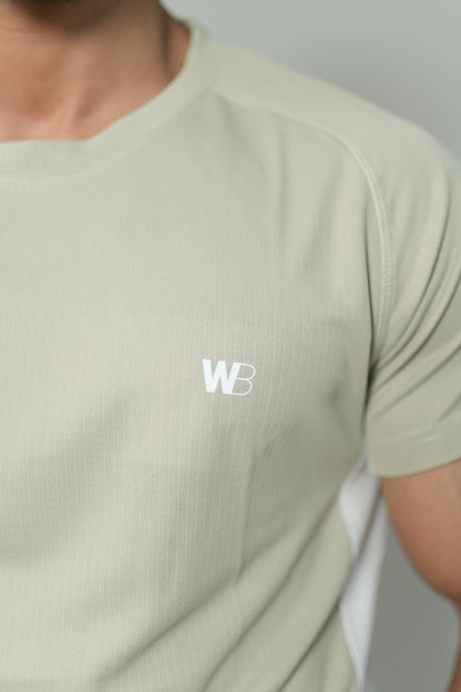 Beige Muscle Fit Performance T-shirt