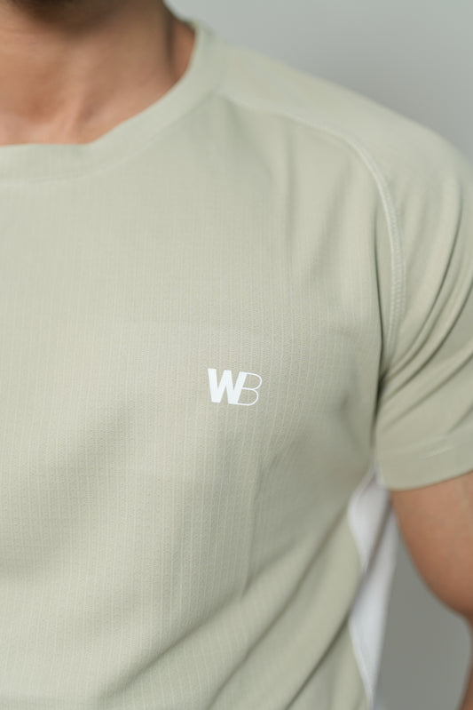 Beige Muscle Fit Performance T-shirt
