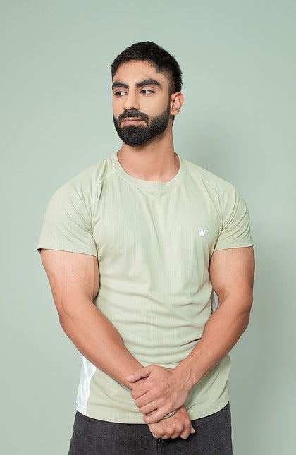 Beige Muscle Fit Performance T-shirt