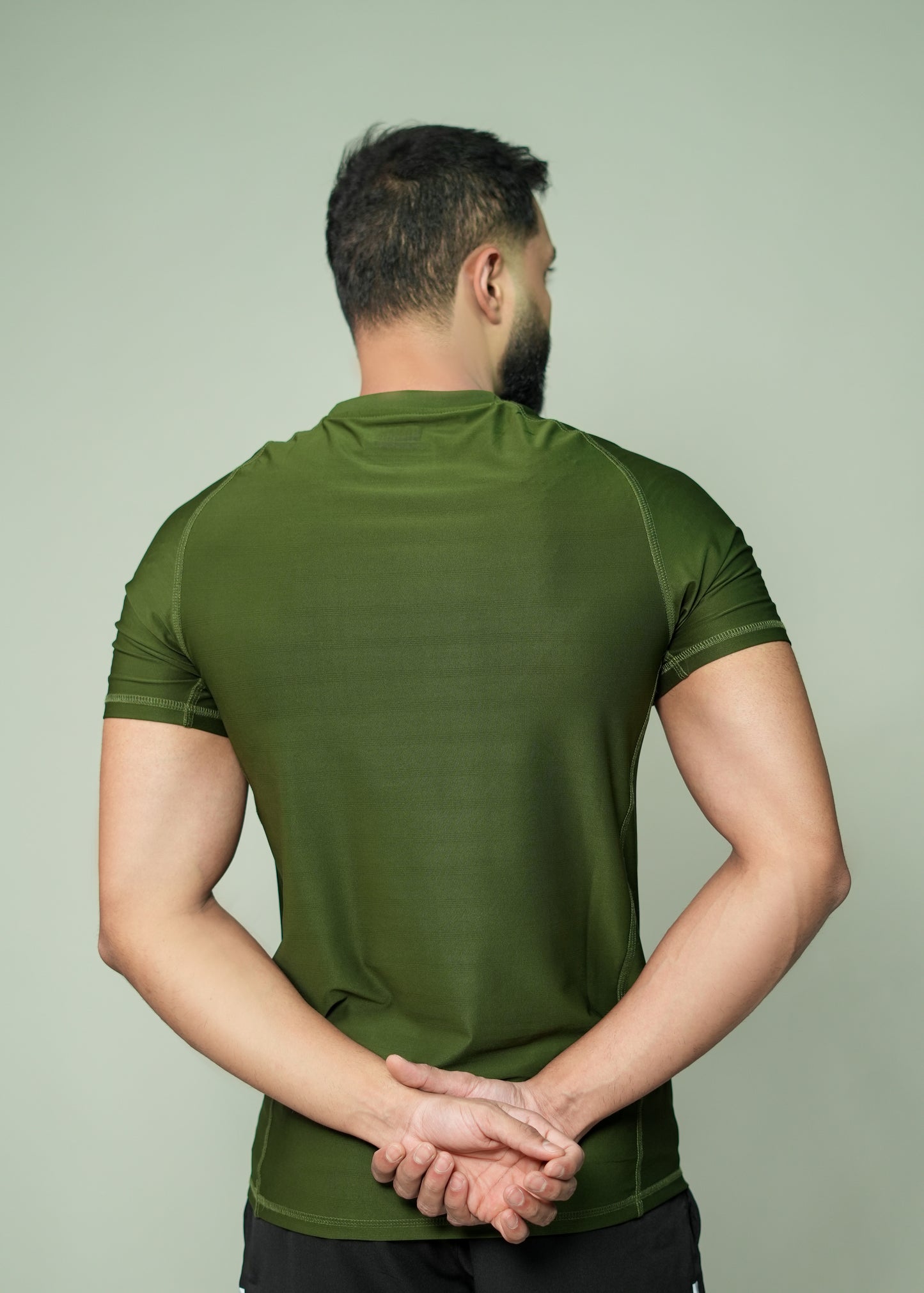 Olive Muscle Fit Performance T-shirt
