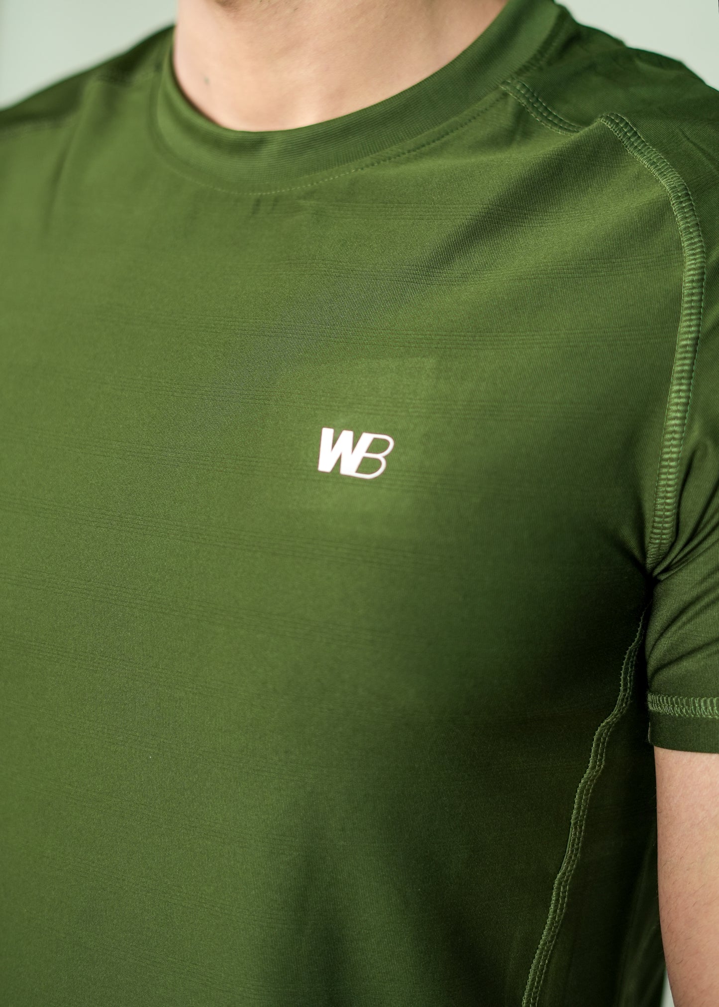 Olive Muscle Fit Performance T-shirt