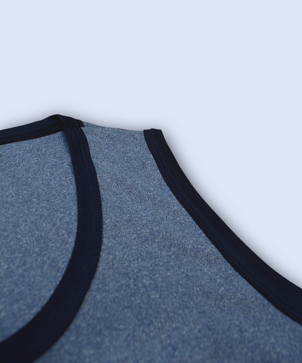 Melange Blue Tank Top